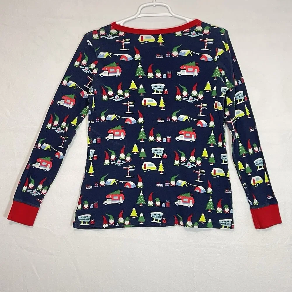 Wondershop Winter Holiday 2 Piece Pajama Set Womens Small Knit Christmas Gnomes